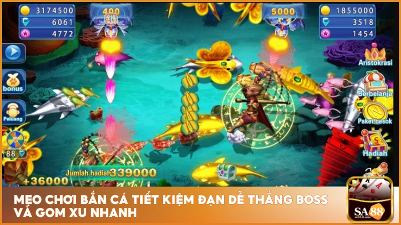 Mẹo chơi bắn cá tiết kiệm đạn dễ thắng boss và gom xu nhanh
