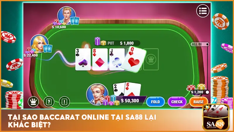 Baccarat online tại sa88 luôn được đánh giá cao hơn nhờ những yếu tố vượt trội